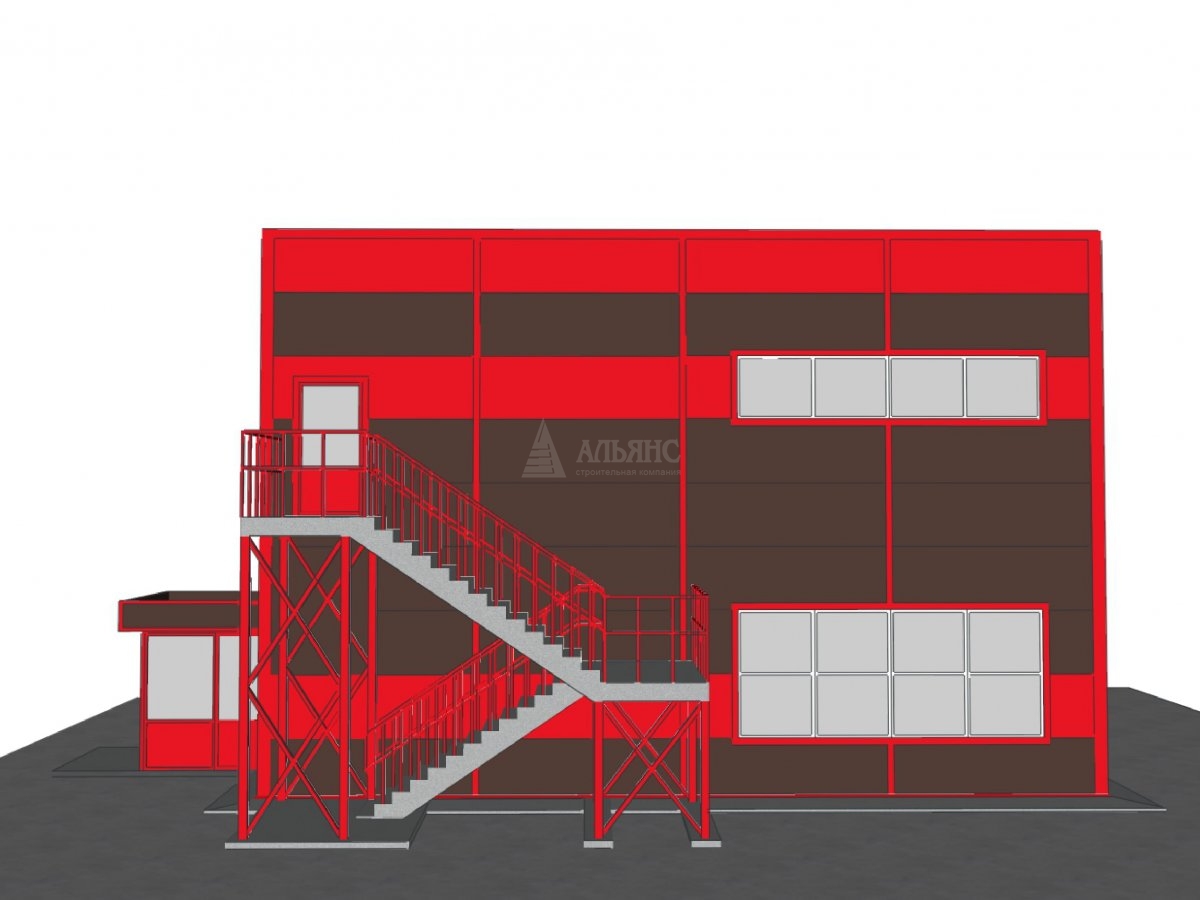 3D визуализация АБК из сэндвич-панелей - фото 14