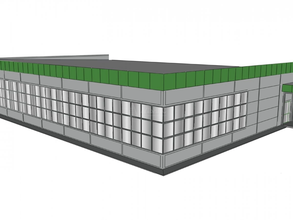 3D визуализация Магазин из сэндвич-панелей - фото 2