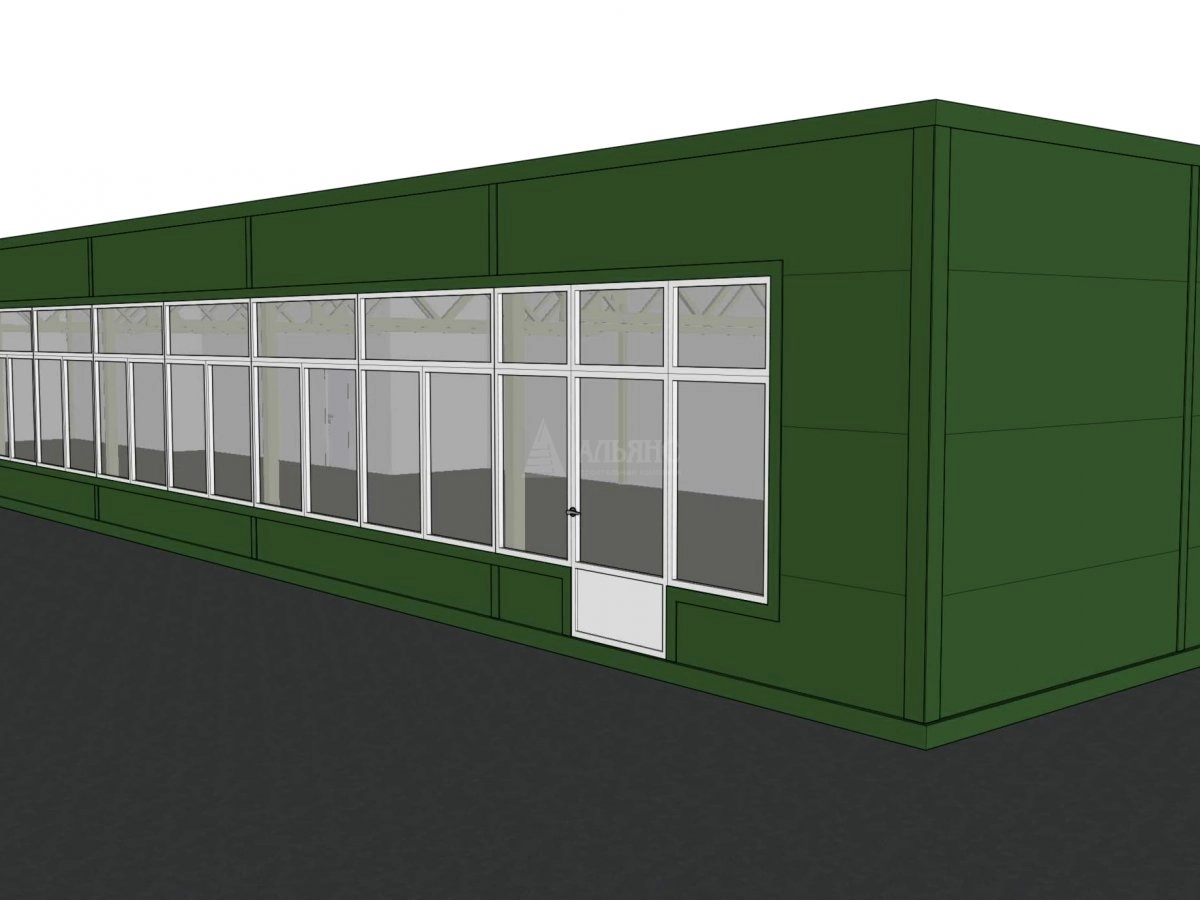 3D визуализация Проект павильона из сэндвич-панелей - фото 7