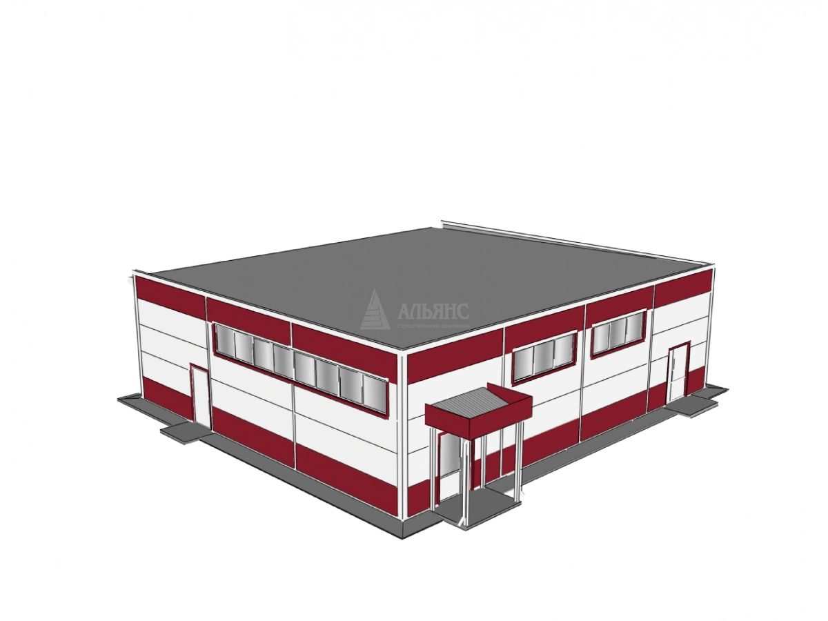 3D визуализация Магазин из сэндвич-панелей - фото 13