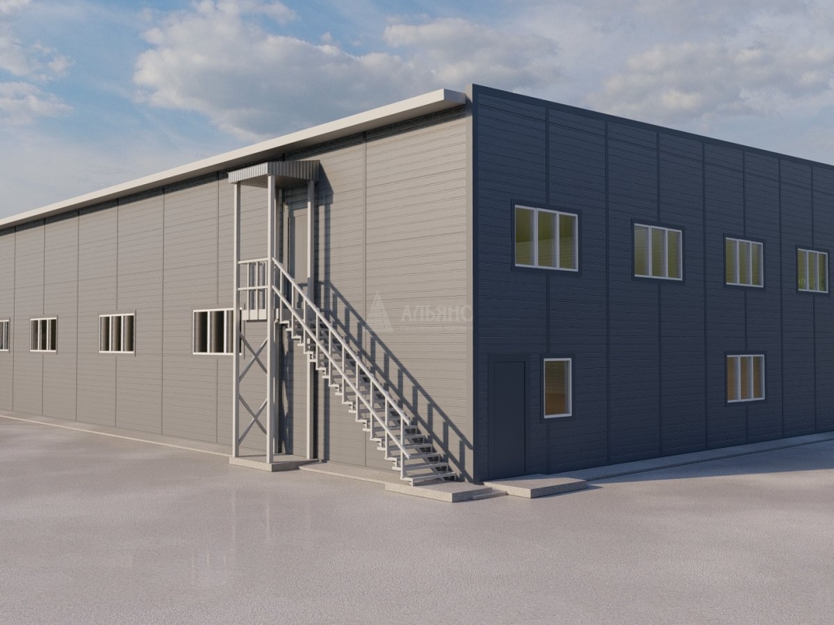 3D визуализация СТО из сэндвич-панелей - фото 2